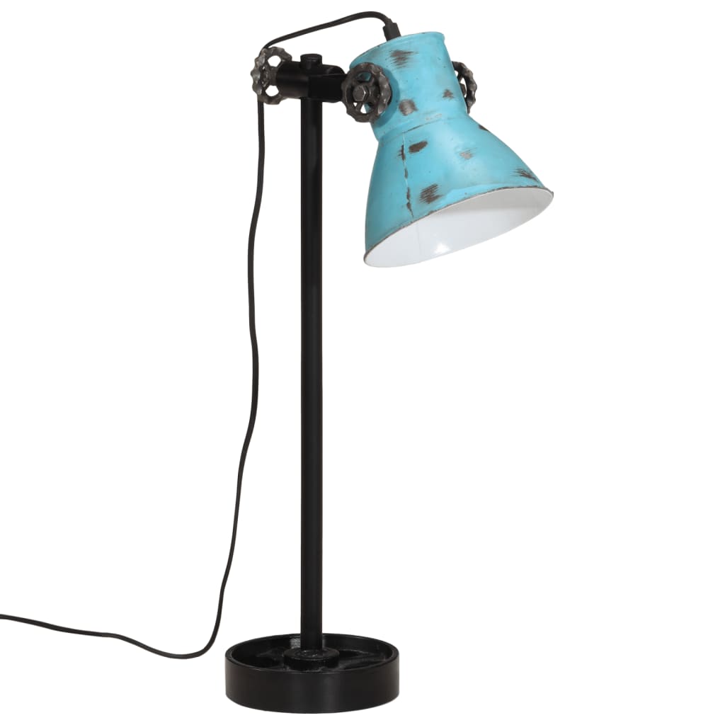 Lampada da scrivania Vidaxl 25 W E27 15x15x55 cm blu stagionato