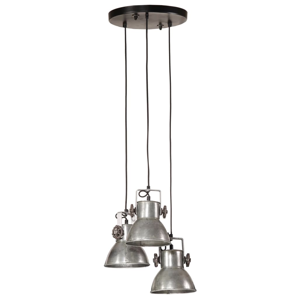 Vidaxl Lampada sospesa 25 W E27 30x30x100 cm colorato d'argento vintage