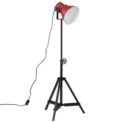 Lámpara de piso Vidaxl 25 W E27 35x35x65 95 cm de malla roja