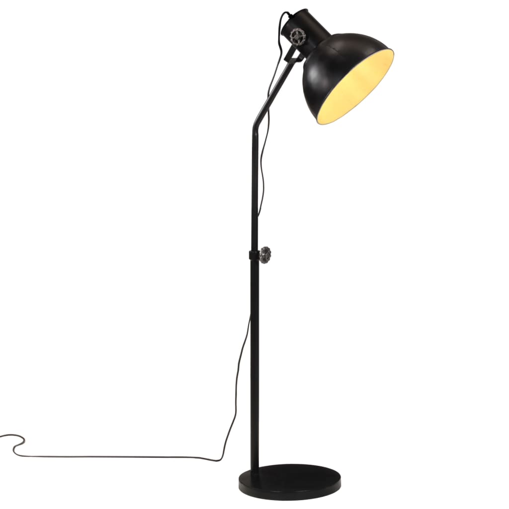 Vidaxl Lampada da pavimento 25 W E27 30x30x90-150 cm nero