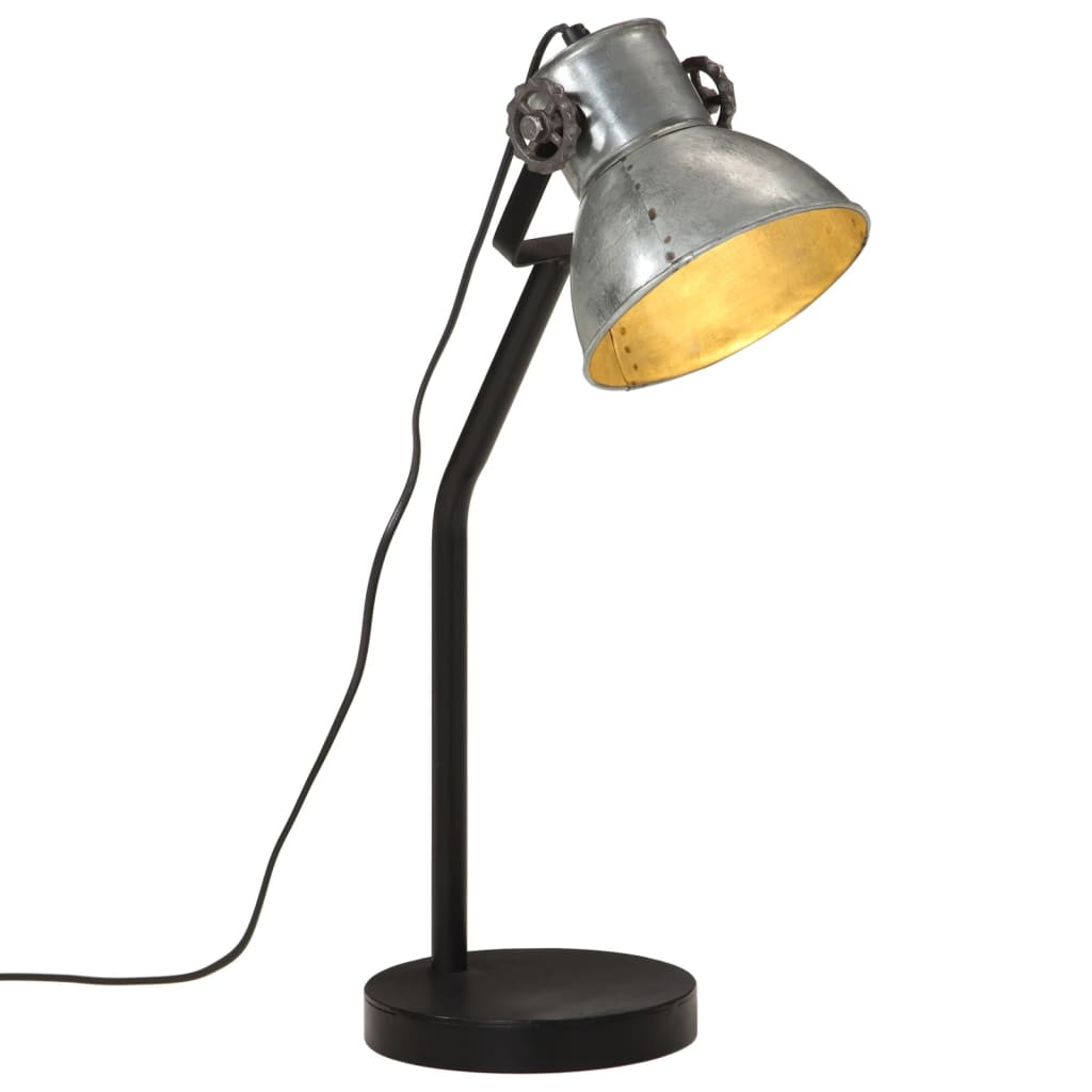 Vidaxl Desk Lamp 25 W E27 17x17x60 cm colorato d'argento vintage