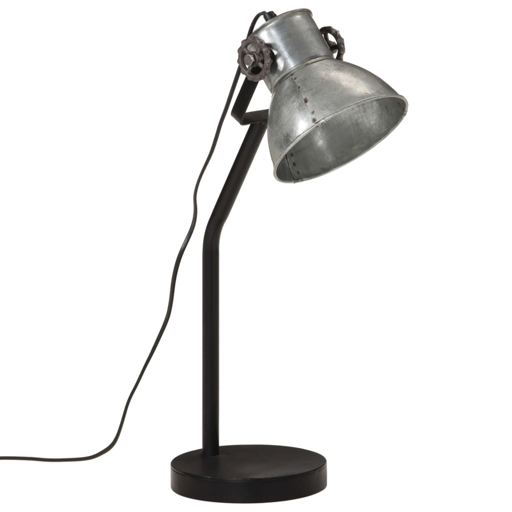 Vidaxl Desk Lamp 25 W E27 17x17x60 cm colorato d'argento vintage