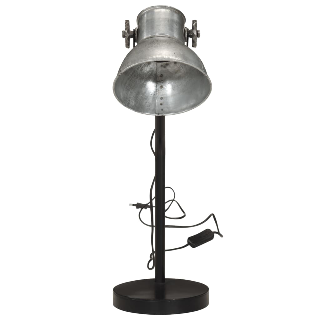 Vidaxl Desk Lamp 25 W E27 17x17x60 cm colorato d'argento vintage