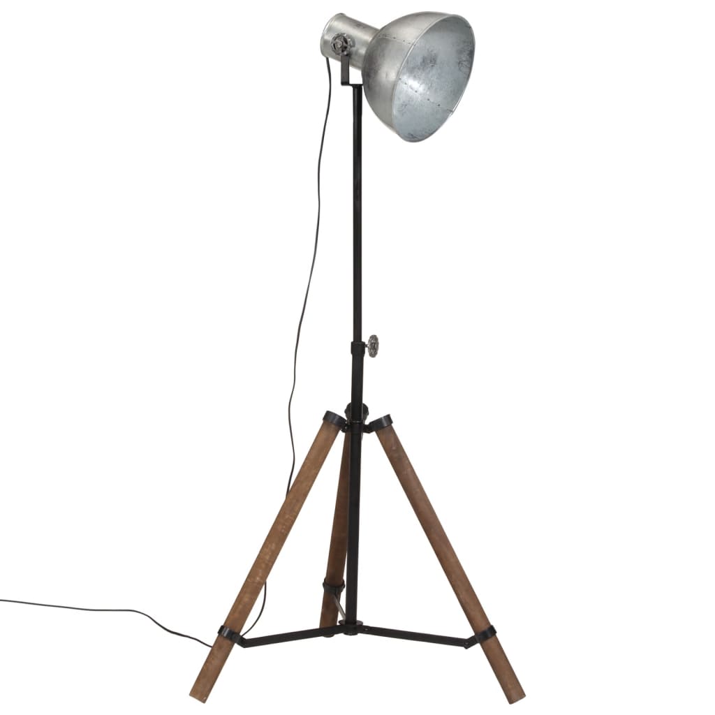 Vidaxl Lampada da pavimento 25 W E27 75x75x90-150 cm colorato d'argento vintage