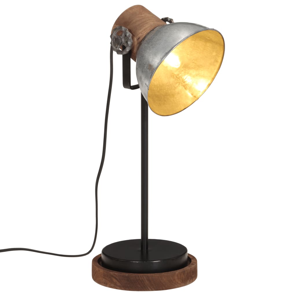 Vidaxl Desk Lamp 25 W E27 17x17x50 cm colorato d'argento vintage