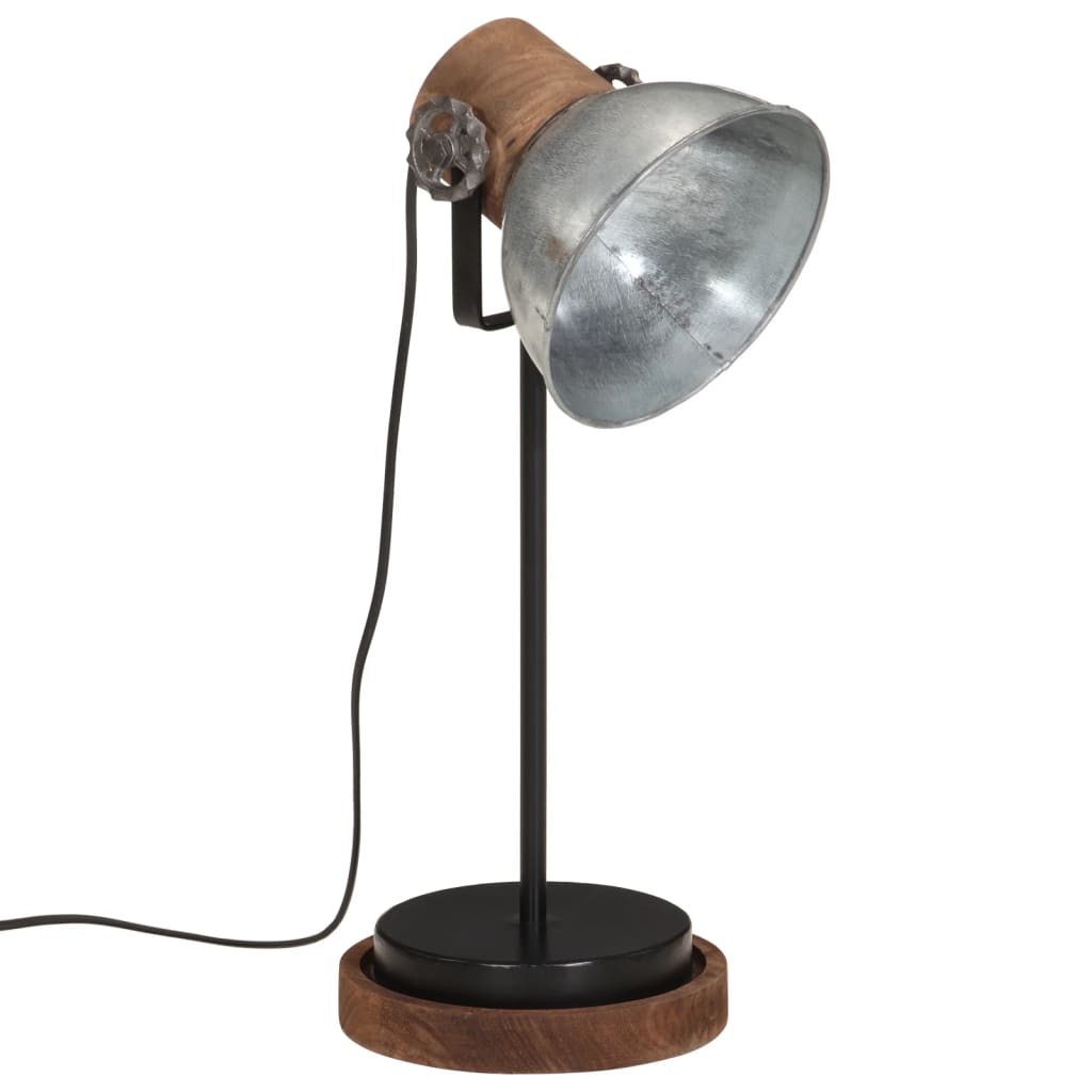 Vidaxl Desk Lamp 25 W E27 17x17x50 cm colorato d'argento vintage