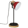 Vidaxl bureaulamp 25 w e27 17x17x50 cm verweerd rood