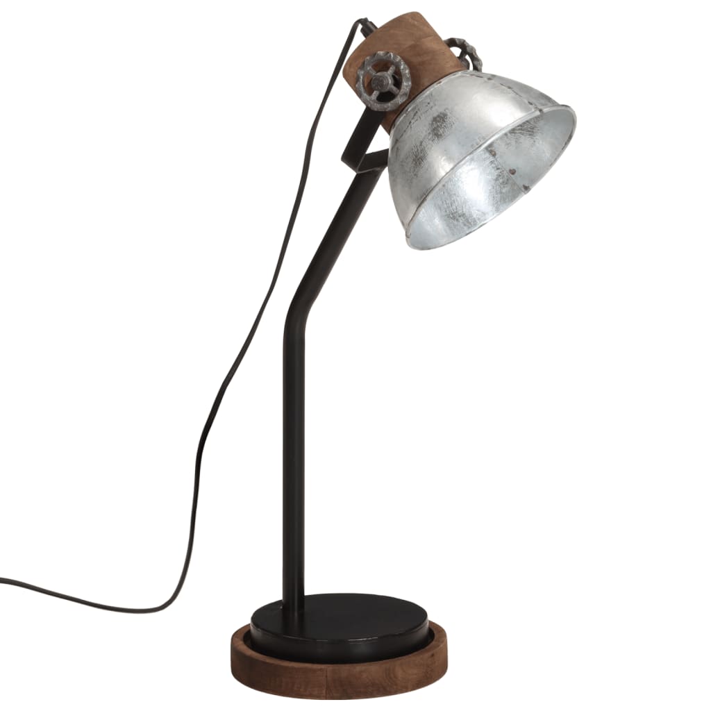 Lampada da scrivania Vidaxl 25 W E27 18x18x60 cm color argento vintage