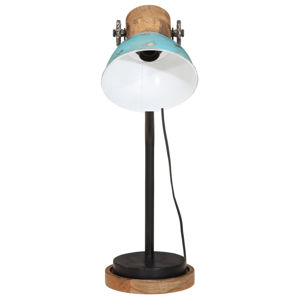 Lampada da scrivania Vidaxl 25 W E27 18x18x60 cm blu stagionato