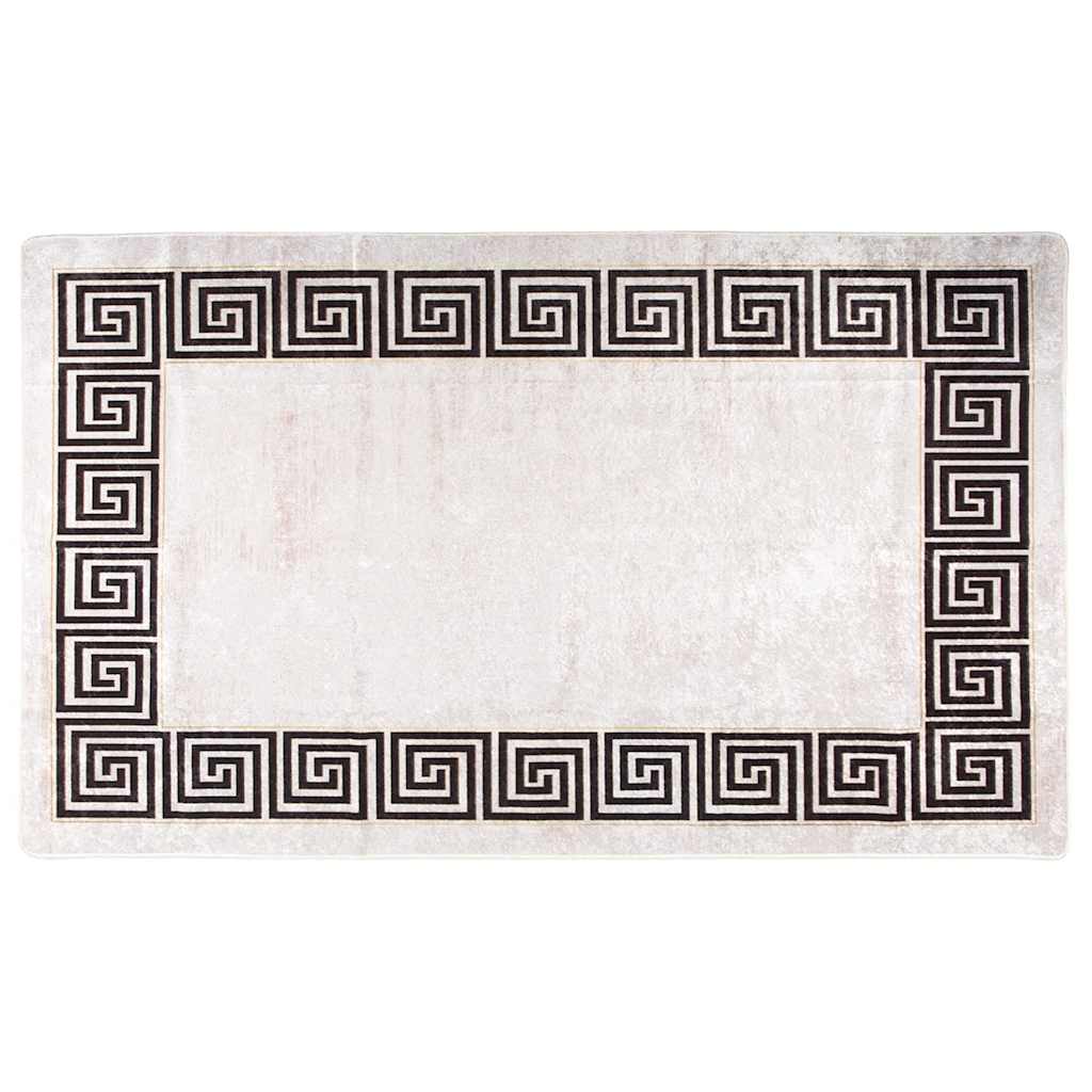 Tappeto vidaxl lavabile anti-slip 150x230 cm bianco e nero