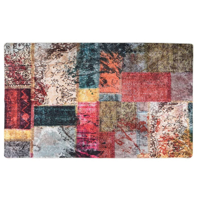 Tappeto vidaxl lavabile antiscivolo 120x170 cm patchwork multicolorato