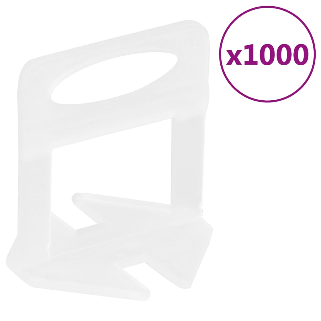Vidaxl abrazaderas niveladoras para azulejos 1000 uds 3 mm