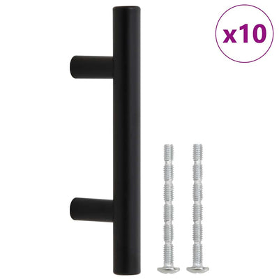 Vidaxl maneja 10 st 64 mm de acero inoxidable negro