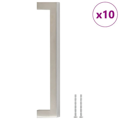 Vidaxl handvatten 10 st 160 mm roestvrij staal zilverkleurig