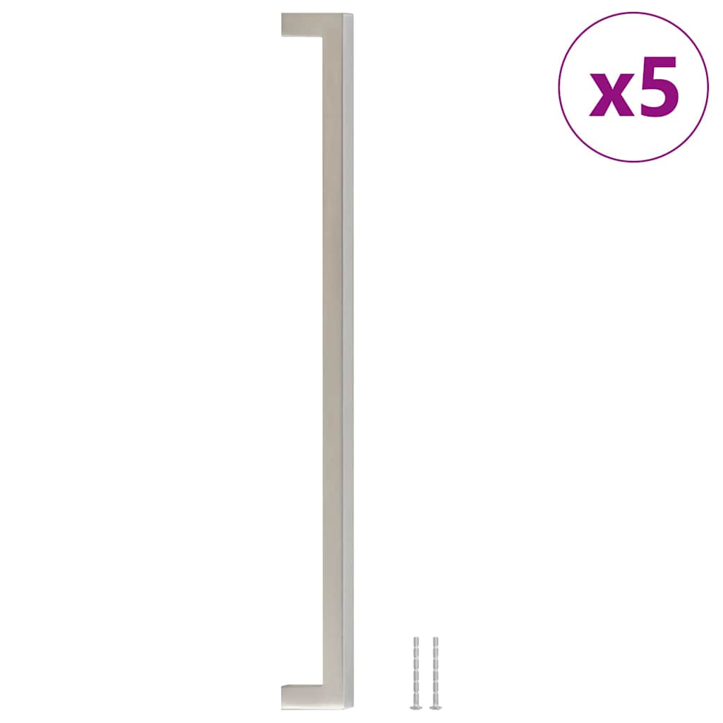 VidaXL tiradores 5 piezas 320 mm acero inoxidable color plata