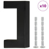 Vidaxl gestisce 10 St 64 mm in acciaio inossidabile nero
