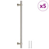 Vidaxl manejas 5 st 224 mm de acero inoxidable de color plateado