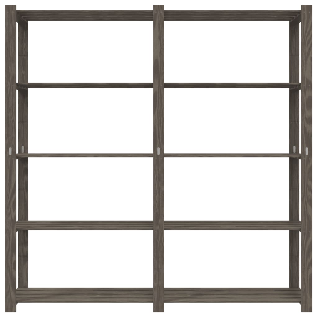 Vidaxl Storage Rack a 5 strati 170x38x170 cm Grigio pino solido