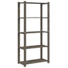 Vidaxl Storage Rack a 5 strati 80x38x170 cm Grigio in pino solido