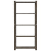 Vidaxl Storage Rack a 5 strati 80x38x170 cm Grigio in pino solido