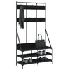 Pianto di abbigliamento Vidaxl con portapate 100x40x184 cm nero