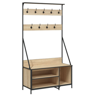 Pastel de ropa Vidaxl con estante de zapato 100x41x184 cm Sonoma Oak Colored