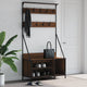 Vidaxl clothes rack with shoe rack 100x41x184 cm brown oak color