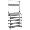 Vidaxl Relling Ratch con calzado Ratch 90x34x184 CM Color de roble gris Sonoma