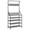 Vidaxl Relling Ratch con calzado Ratch 90x34x184 CM Color de roble gris Sonoma