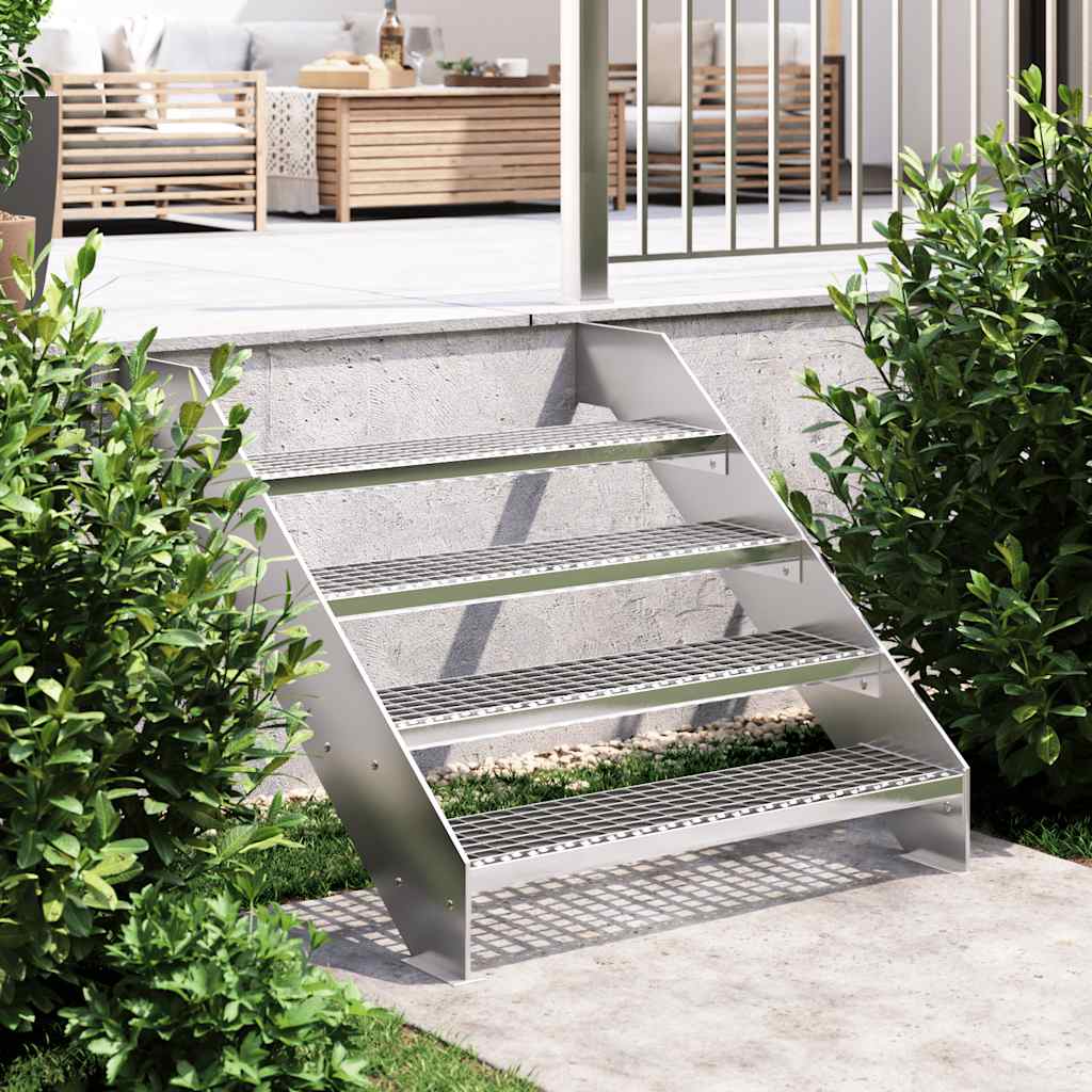 Vidaxl Step Step Grid 90x24x7 cm Acciaio zincato