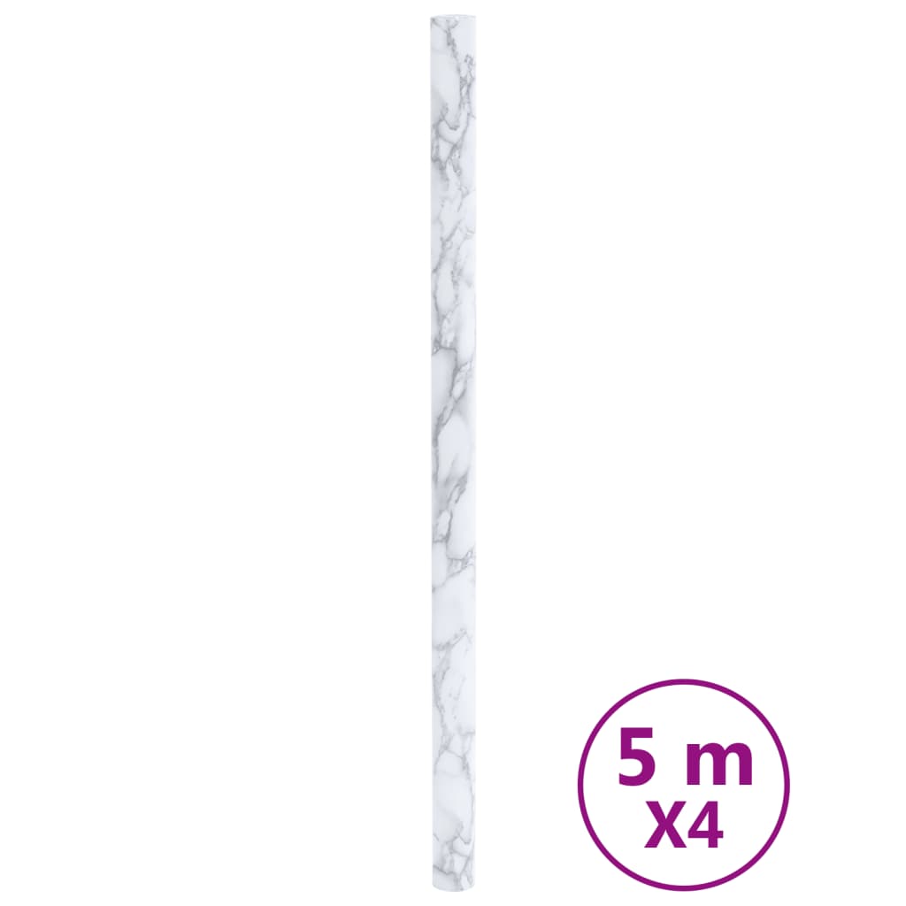 Rivestimenti per mobili Vidaxx autoadesivi 90x500 cm PVC marmo bianco