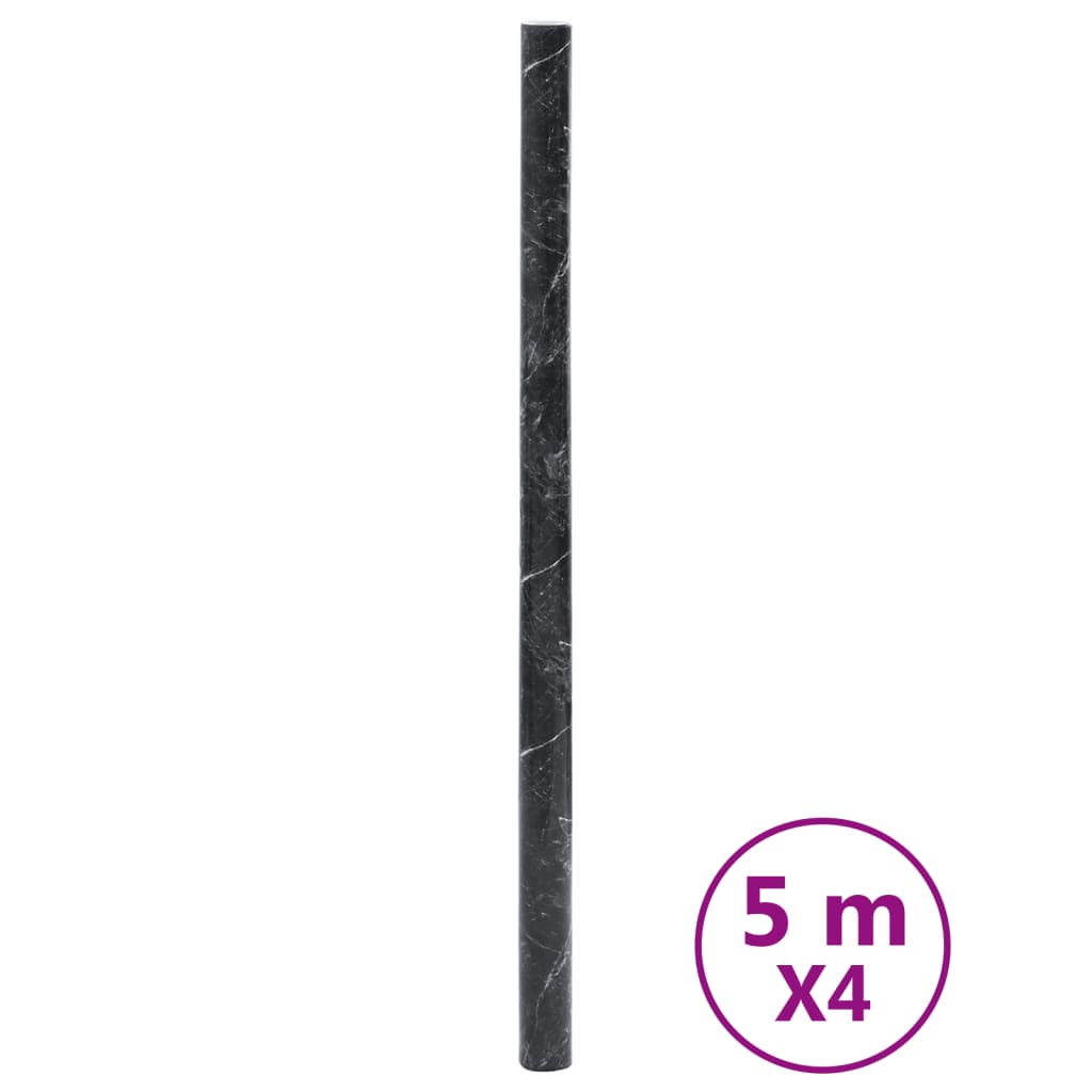 Rivestimenti per mobili Vidaxx autoadesivi 90x500 cm PVC marmo nero