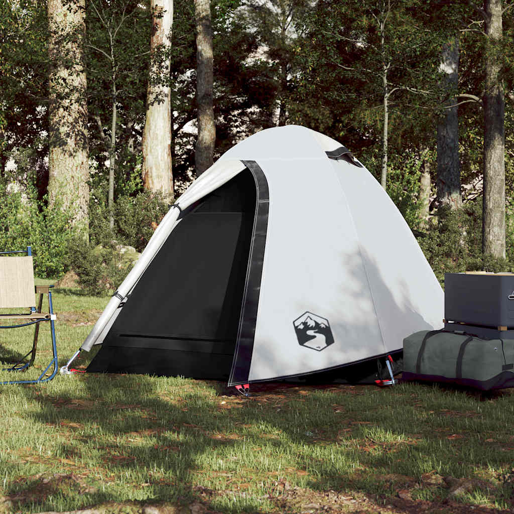 Vidaxl Dome Tent de 3 personas Imploading de tela blanca
