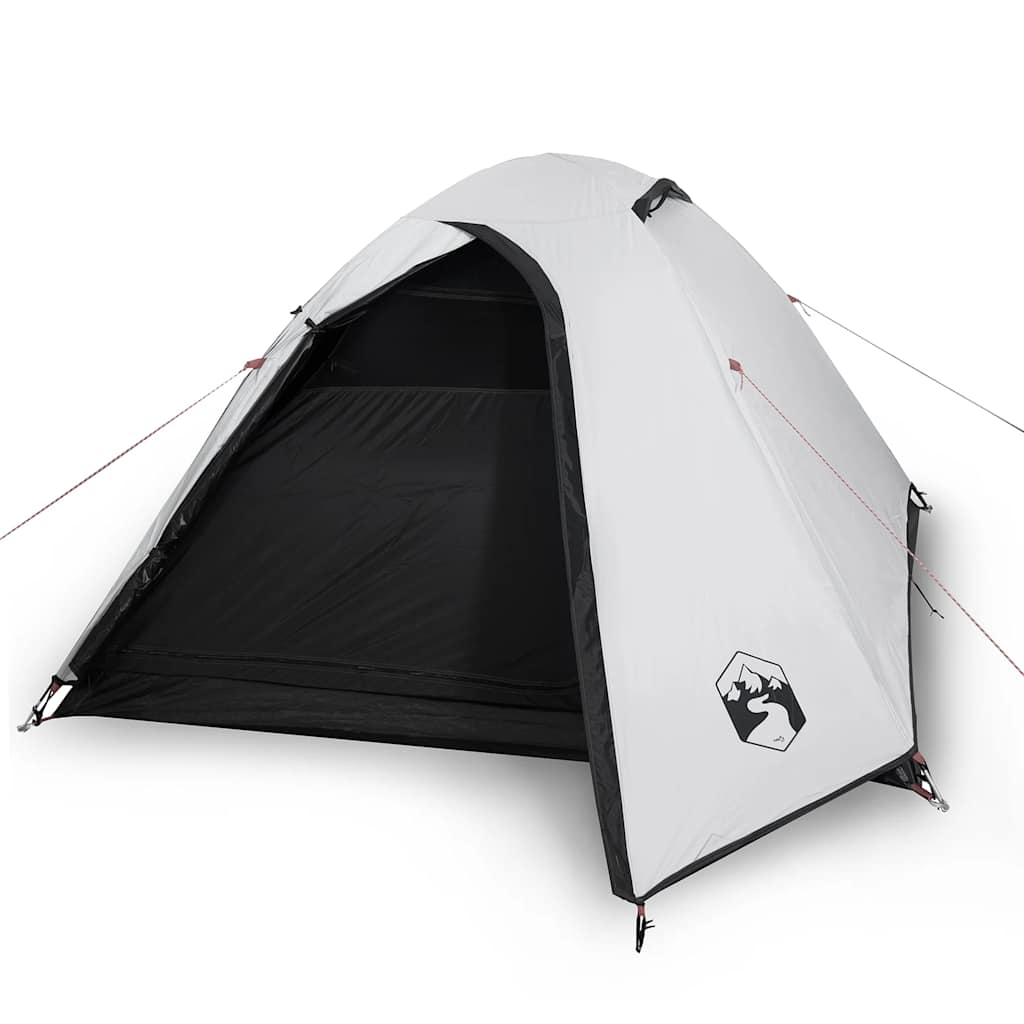 Vidaxl Dome Tent de 3 personas Imploading de tela blanca