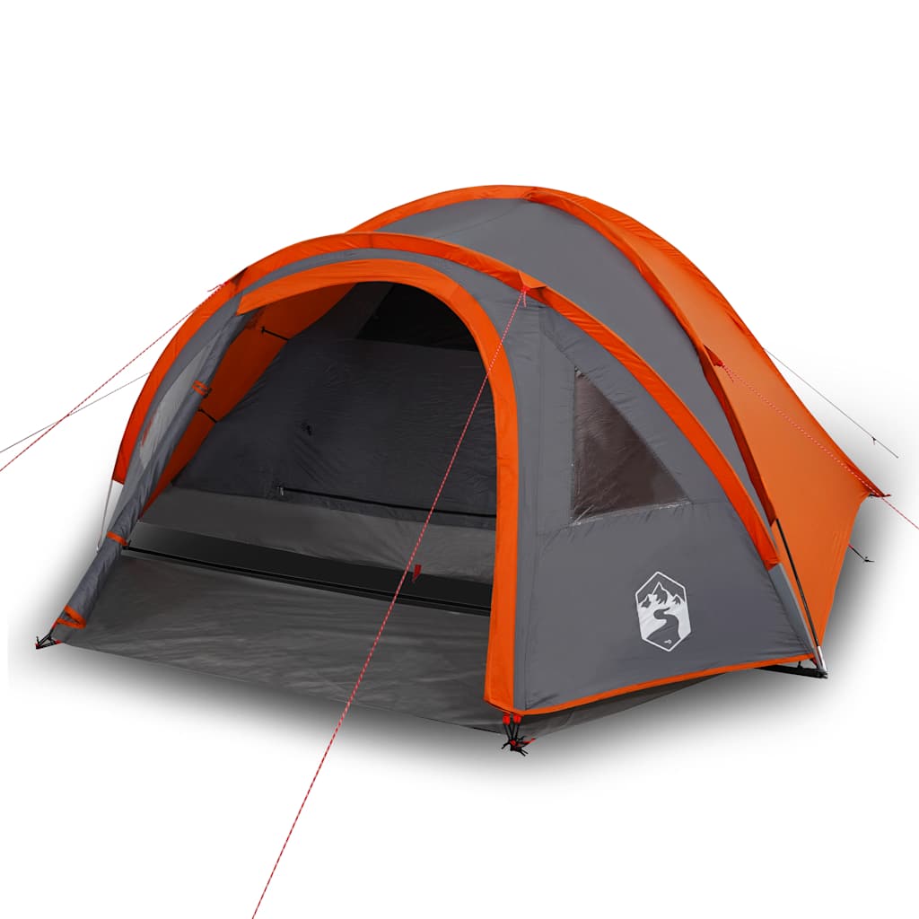 Tenda a cupola VidaXL per 4 persone impermeabile arancione