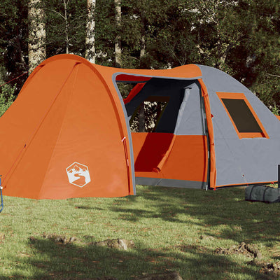 Vidaxl Dome Tenda Grey e arancione impermeabili per 6 persone