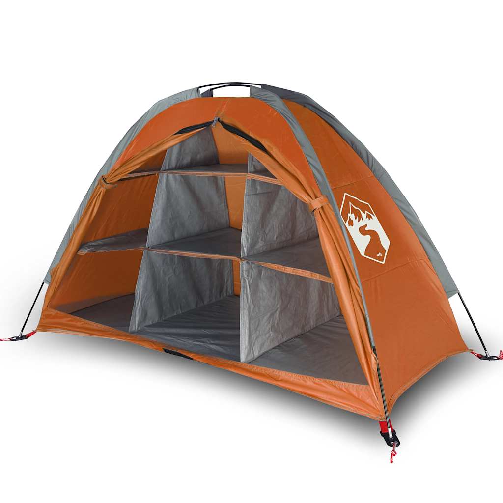 Tenda magazzino Vidaxx 9 scomparti impermeabile grigia e arancione