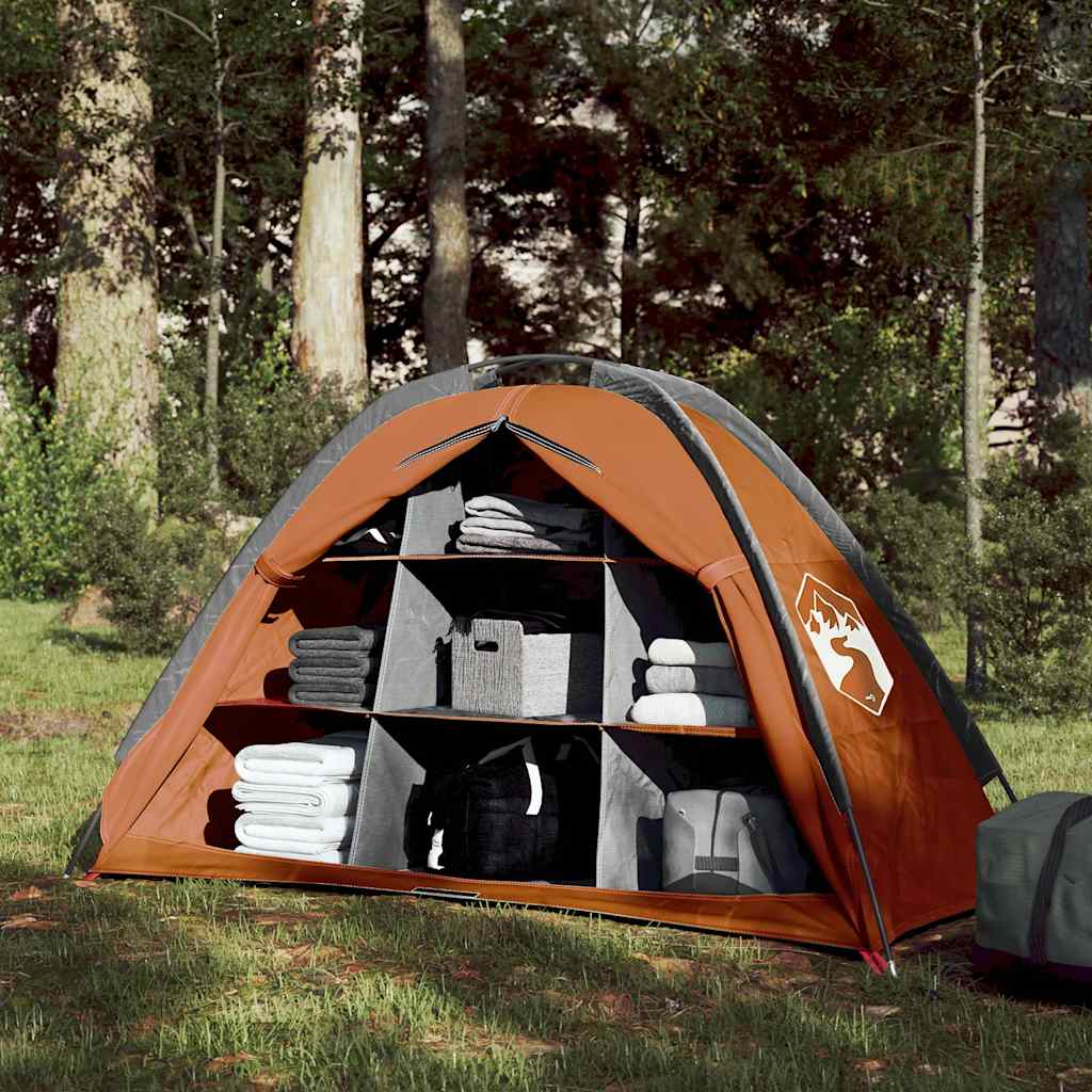Tenda magazzino Vidaxx 9 scomparti impermeabile grigia e arancione