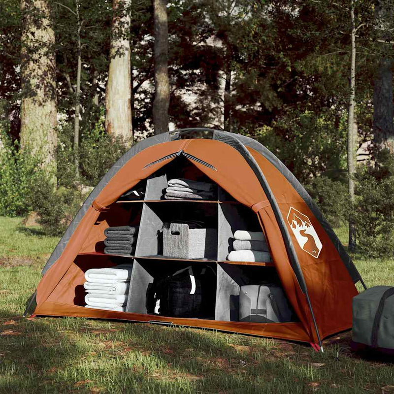 Tenda magazzino Vidaxx 9 scomparti impermeabile grigia e arancione