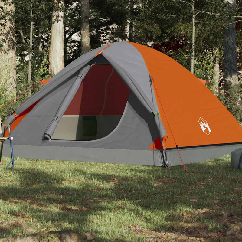 Tenda a cupola VidaXL per 6 persone impermeabile arancione