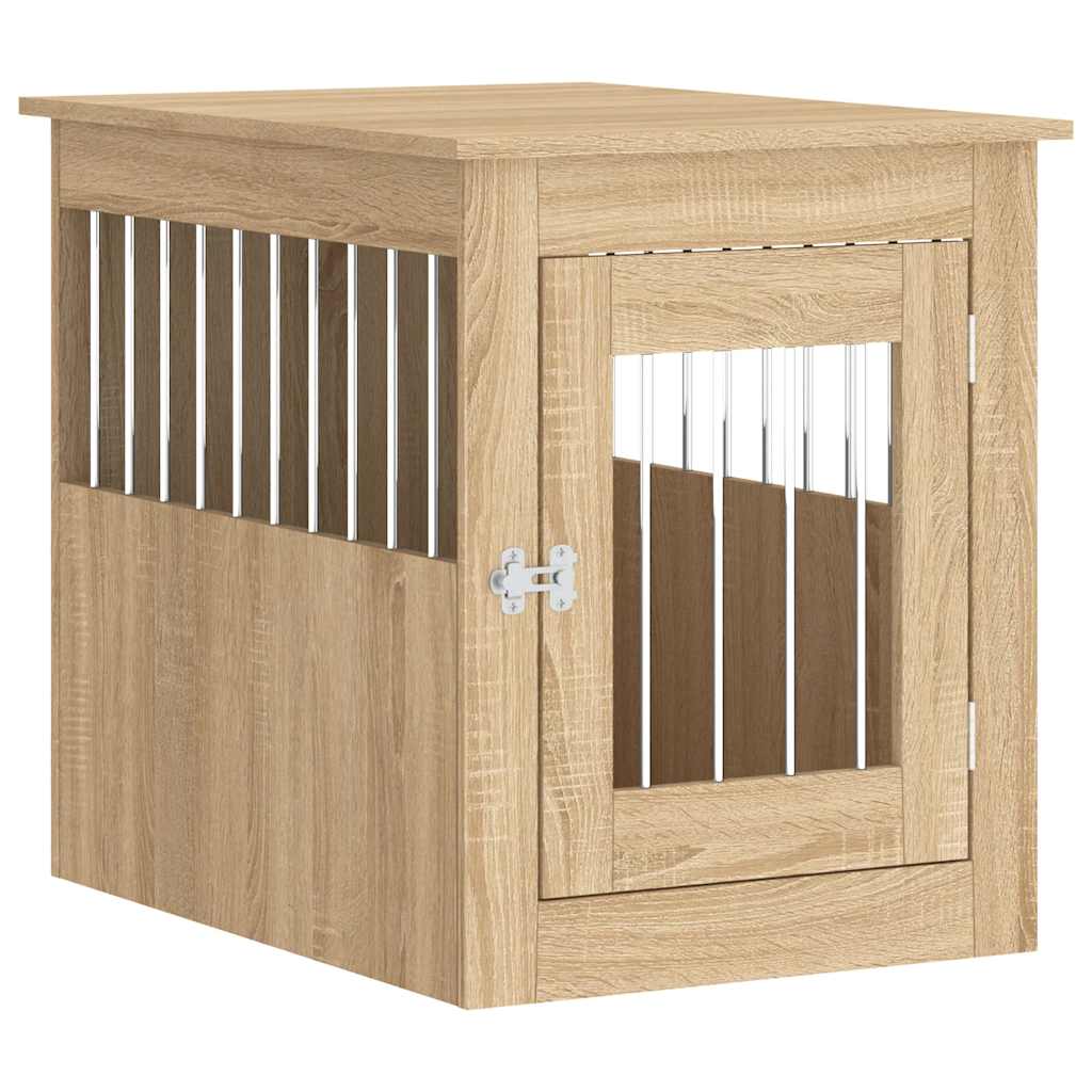 Gabbia per cani Vidaxxl 55x75x65 cm in MDF color rovere Sonoma
