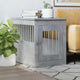 Vidaxxl jaula para perros 55x75x65 cm madera contrachapada hormigón gris