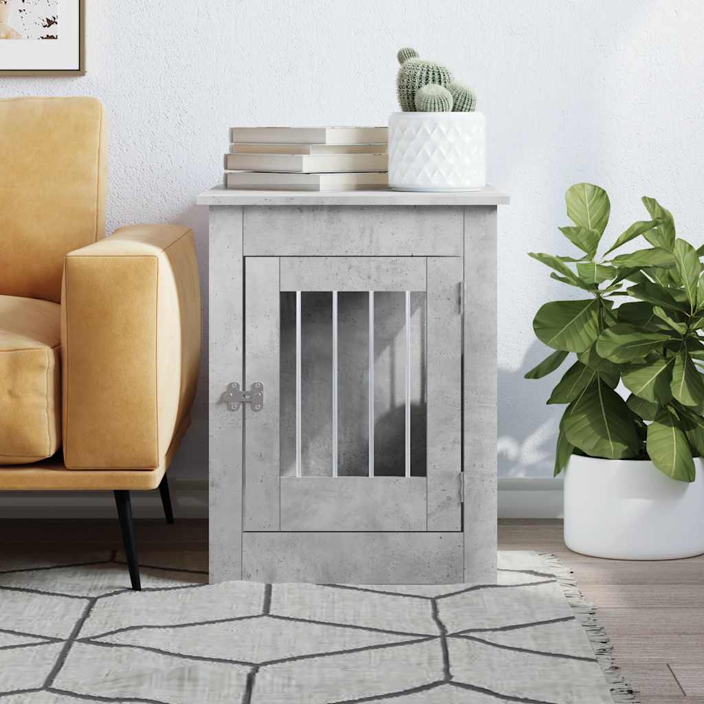 Jaula para perros Vidaxl 55 x 80 x 68 cm madera contrachapada hormigón gris