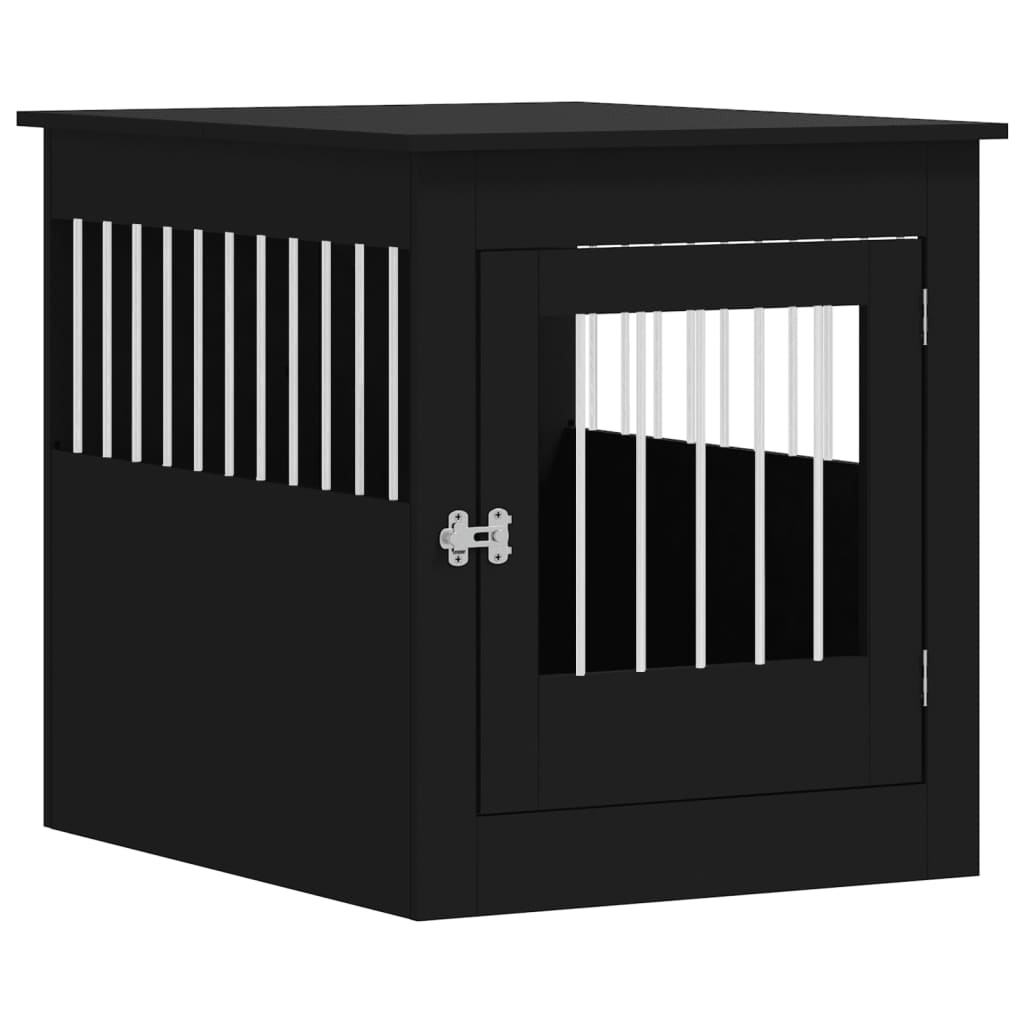 Vidaxl Hondenbench 64.5x80x71 cm de madera procesada negra