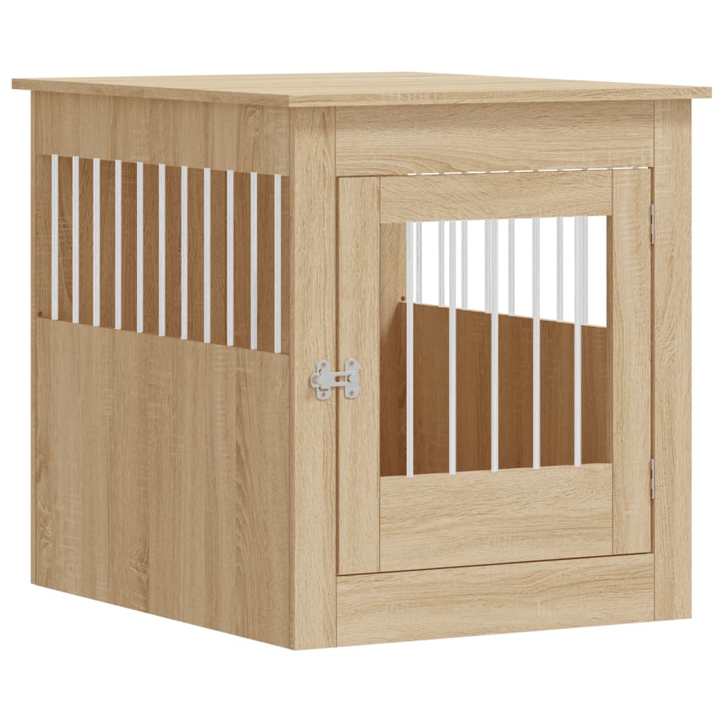 Gabbia per cani Vidaxxl 64,5x80x71 cm in derivati del legno color rovere Sonoma