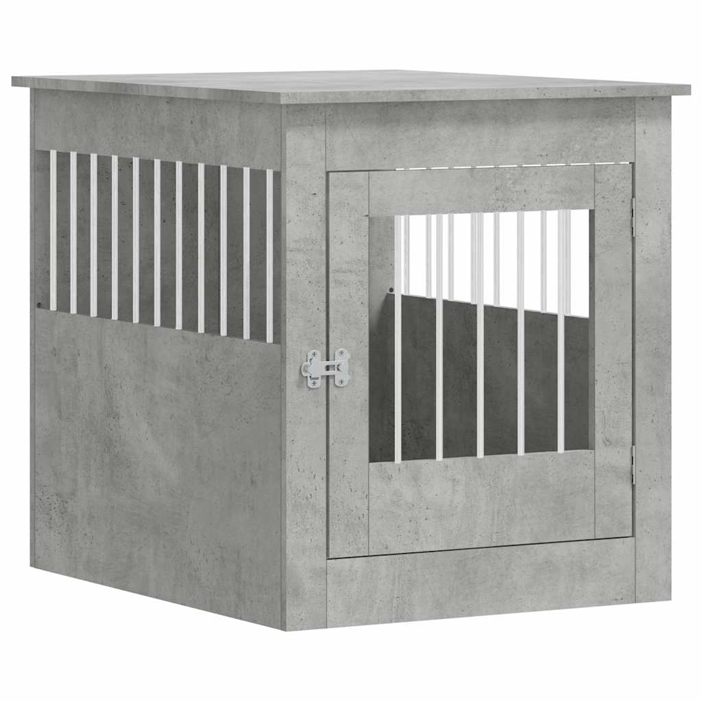 Vidaxxl jaula para perros 64,5x80x71 cm madera contrachapada hormigón gris