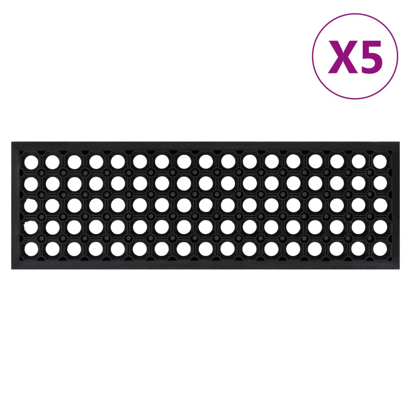 Vidaxl Stair Tappet 5 St 25x75 cm gomma