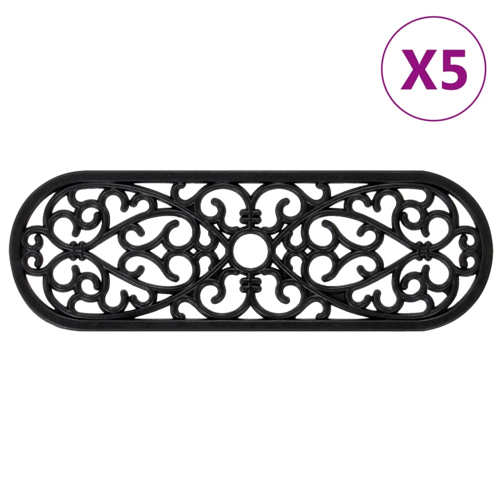 Vidaxl Stair Tappet 5 St 25x75 cm gomma