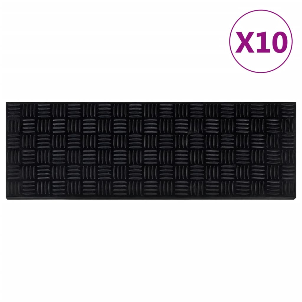 VidaXL Trapmatten 10 st 25x75 cm rubber