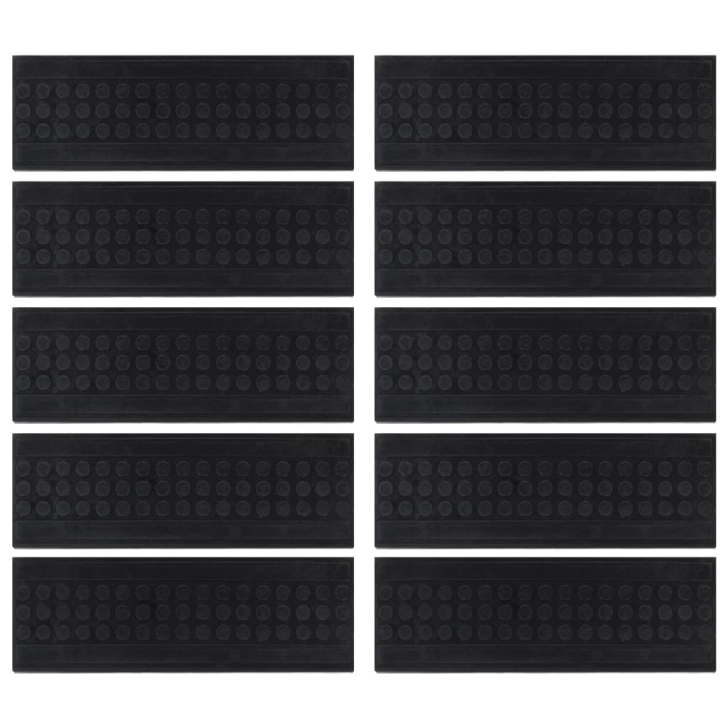 Esteras de escalera de Vidaxl 10 st 25x75 cm de goma